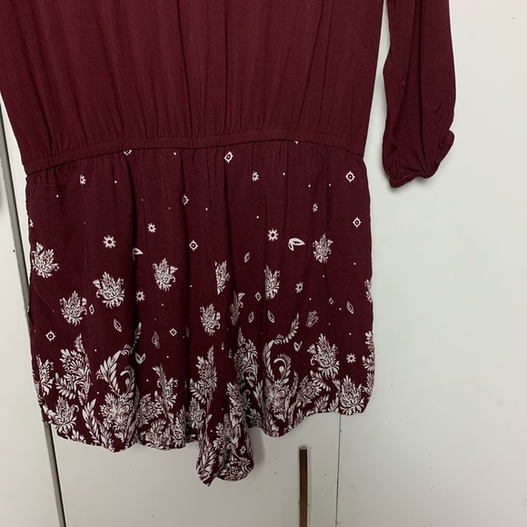 Maroon Loose/Free-fitting Romper - Picture 11 of 15